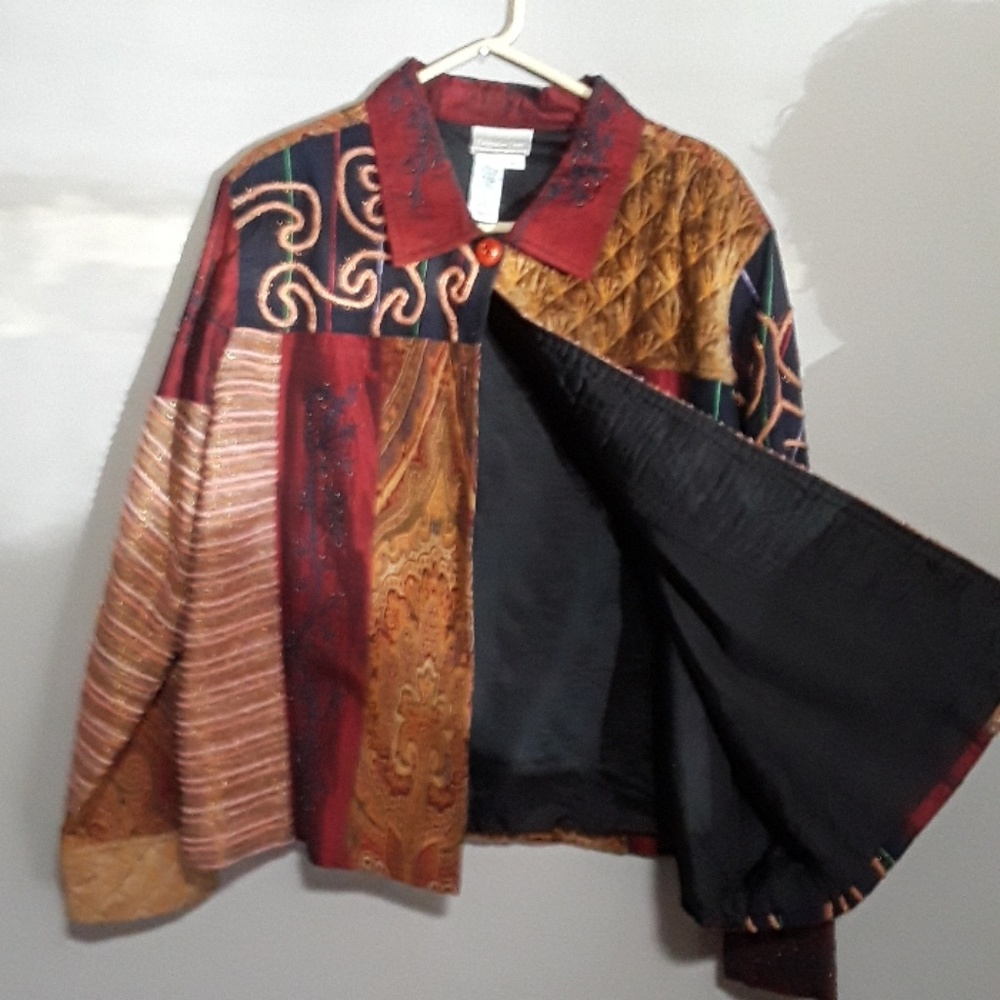 Coldwater Creek Patchwork Embroidered Jacket - image 4